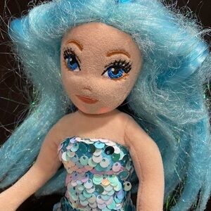Ty Mermaid Indigo Doll Beanie babies plush with tangled hair